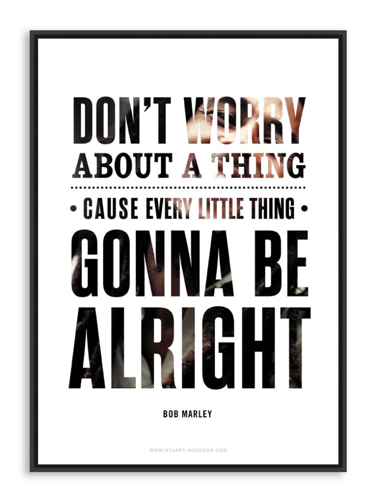 Bob Marley Lyrics Poster 